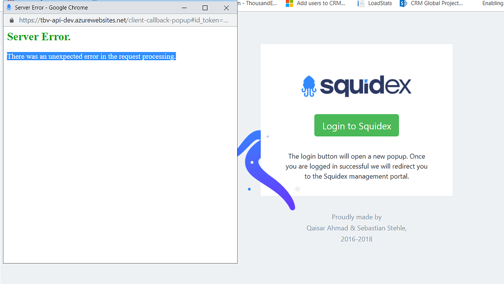Issue with Azure Deployment - Support - Squidex Support