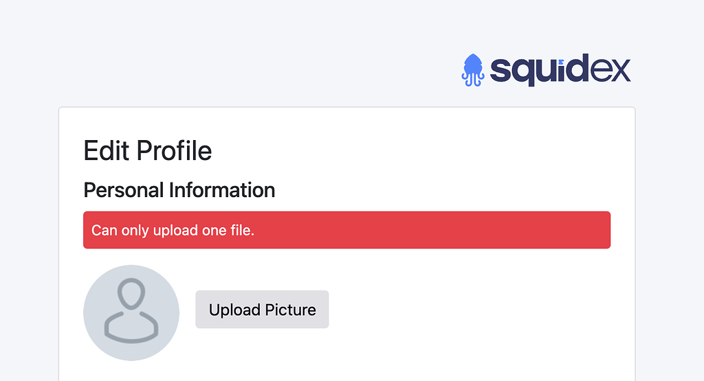 [SOLVED] Profile image upload fail - Solved Bugs - Squidex Support