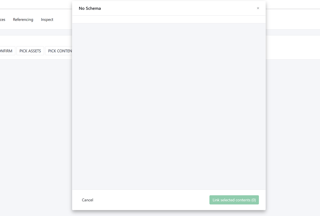[SOLVED] pickContents show "NO SCHEMA" - Solved Bugs - Squidex Support