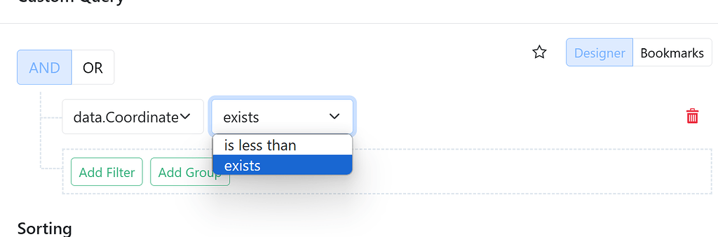 [IMPLEMENTED] Add support for Coordinates "not exists" filter ...