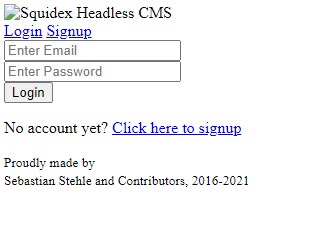 2022-05-19 12_55_59-Login - Squidex Headless CMS